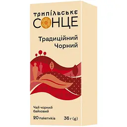 Чай Трипільське Сонце Традиційний чорний байховий 36 г (20 шт. х 1.8 г) (928729) - мініатюра 2