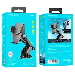 Автомобільний тримач для телефона BOROFONE BH60 (чорний) - на панель та лобове скло - мініатюра 10