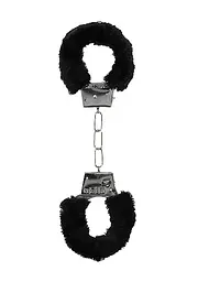 Наручники - Ouch! Beginner's Handcuffs Furry Black - мініатюра 2