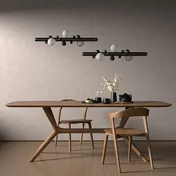 Підвісний світильник Babich Studio Lunar 900 Black (RAL 9005) - мініатюра 3