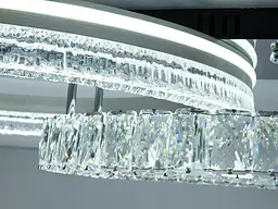 Стельова LED люстра Diasha A8811/600+400B два кільця 120 Вт хром - мініатюра 4