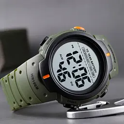 Чоловічий наручний спортивний годинник Skmei 1560 (Оливковий) - мініатюра 5