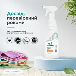Засіб для миття скла DeLaMark Жасмин та апельсинова квітка 0,5 л (4820152333780) - мініатюра 6