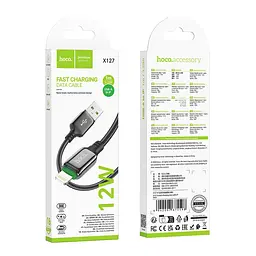Кабель Hoco X127 Exceed charging data cable iP Black - мініатюра 2