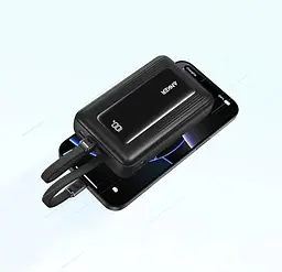 Power Bank Anker Zolo 20000mAh 45W Built-In Dual USB-C Cables Black (A1681H12) UA - мініатюра 2