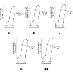 Реалістичний фалоімітатор Strap-On-Me Sliding Skin Realistic Dildo Vanille - XL - мініатюра 7
