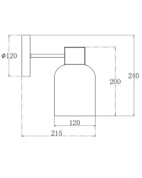 Бра, настінний світильник Edlin PL321155W-1 Aurora E27 1x12W IP20 латунний - мініатюра 3