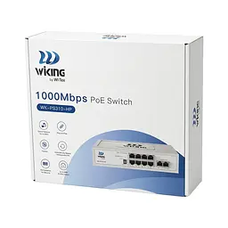 PoE-комутатор 10-портовий некерований Wiking WK-PS310-HP гігабітний, 8x1000Mbps PoE, 2x1000Mbps Uplink, 110W (73-00280) - мініатюра 10