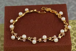 Браслет Xuping Jewelry Лоза з перлиною 19 см 8 мм золотистий