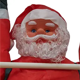 Новорічна світлодіодна декорація Devilon Дід Мороз на драбині 90 см червоний (810115) - мініатюра 3