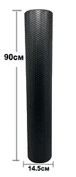 Масажний ролик EasyFit Foam Roller 90 см Чорний - мініатюра 3