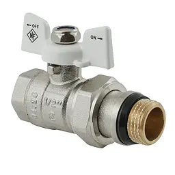 Кран кульовий з американкою Nolf Classic NFC.963-06-1/2" FM ГШМ "антипротікання" white NF3160
