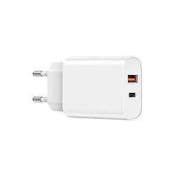 МЗП WIWU Wi-U002 Type C PD+QC Charger EU Plug White - мініатюра 3