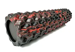 Масажний ролик EasyFit Bubbles 45 см Чорний-червоний