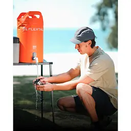 Душ портативний із ємністю та насосом Flextail Tiny Shower Bucket, 20л, помаранчевий - мініатюра 25