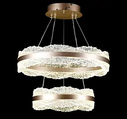 Сучасна підвісна LED-люстра Splendid Ray LT9898/2 LED (MK CF) кава з димером і пультом - мініатюра 5