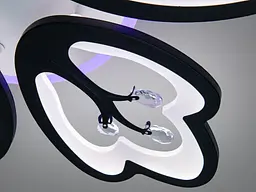 Стельова LED люстра Diasha 8148/5BK LED 3color чорна 5 пелюсток пульт димер - мініатюра 5