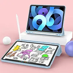 Чохол-книжка BeCover Tri Fold Soft TPU з кріпленням Apple Pencil для Apple iPad Air 11" M2/M3 2024/2025 Light Blue (711403) - мініатюра 8