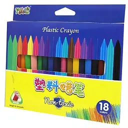 Олівці воскові CRAYONS Bambi DSCN3833-18, 18 кольорів
