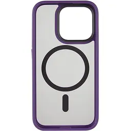 TPU+PC чохол Metal Buttons with MagSafe для Apple iPhone 16 Pro Max (6.9) Темно-фіолетовий / Dark Purple - мініатюра 3