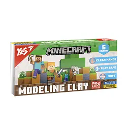 Пластилін Yes Minecraft 6 кольор. 120гр 540650