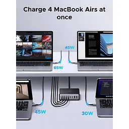 Мережевий зарядний пристрій Ugreen X766 8-Port Gan Desktop Fast Charger (55324) [158927] - мініатюра 5