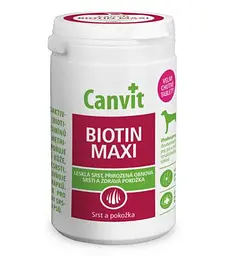 Вітаміни для покращення стану шкіри та вовни собак великих порід Canvit Biotin Maxi 76 табл.