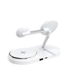 Зарядний пристрій Armorstandart Wireless Charging H101 3 in 1 Magnetic White (ARM78102) - мініатюра 2
