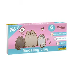 Пластилін YES 6 кольорів 120 г Pusheen для ліплення та творчості (540651)