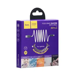 Кабель HOCO X21 Plus Silicone Lightning 2m Чорно-білий - мініатюра 2