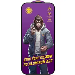 Захисне скло Epik 5D Anti-static Purple тех.пак для Apple iPhone 17 6.3" Чорний