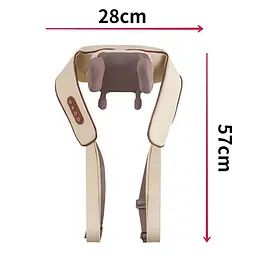 Масажер ударний для шиї та плечей RIAS Massager Shoulder Neck Z9 з підігрівом 70W (3_04579) - мініатюра 5