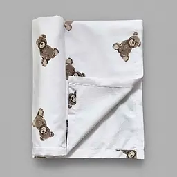 Багаторазова дитяча непромокальна пелюшка 50 х 70 см, бавовна + мембрана + бамбукова махра BST ведмеді