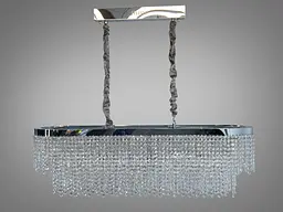 Овальна кришталева люстра Diasha 376-L1000x300CH LED-модель з потужністю 250 Вт, завдовжки 99 см і каскадним блиском - мініатюра 4