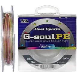 Шнур YGK G-Soul PE 5 Colors 200 m #0.6/0.128 mm 8lb (1013-5545.02.06)