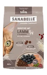 Сухий корм для кішок Бош Санабель Сенсетів з ягням (400 гр), Bosch Sanabelle Sensitive with lamb (400 гр)