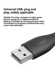USB LED лампа CUKTECH (ZMI) LED 2 AL003 для ноутбука Power Bank портативна світлодіодна 5 режимів гнучка Black - мініатюра 9