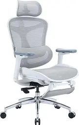 Офісне крісло Sihoo DORO C300L Mesh White with footrest (DORO-C300L-A3-102-JT) - мініатюра 3