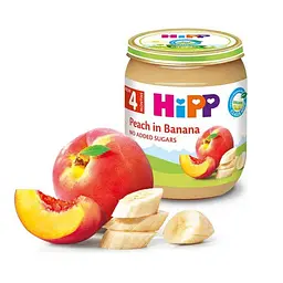 Органічне фруктове пюре HiPP Персики з бананами 125 г - мініатюра 2