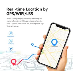 Смарт годинник для дітей Lemfo M-67 Pro з GPS відстеженням, SIM-картою, відеозв'язком, прослуховуванням, геопарканом та SOS викликом Блакитний - мініатюра 5