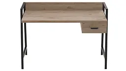 Письмовий стіл Ferrum-decor Комфорт 750x1200x600 Чорний метал ДСП Дуб Сан-Марино 32 мм (FRD-103444)