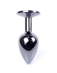 Анальна пробка з кристалом B-Series Jewellery Dark Silver PLUG Pink, 7х2.7 см, рожевий - мініатюра 6