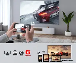 Портативний кишеньковий проектор Byintek P20 з WiFi, підтримка 4K 3D, акумулятор на 7200 mAh - мініатюра 9