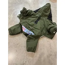 Зимовий комбінезон для собак "Hello, Good Luck" з кільцем на спинці, зелений XL Multibrand zoo0006305 - мініатюра 4