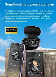 Навушники з спрямованим звуком бездротова Bluetooth 5.3 гарнітура Langsdom TS03 Black - мініатюра 8