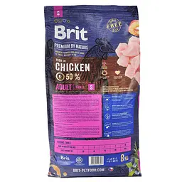 Сухий корм для собак дрібних порід Brit Premium Dog Adult S з куркою 8 кг - мініатюра 3
