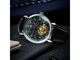 Чоловічий наручний годинник 8271 Silver-Black Winner acs0029762 - мініатюра 5
