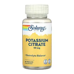 Калій 99 мг Solaray (Potassium) - 60 веганських капсул