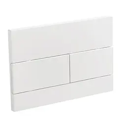 Панель змиву Koer KT-0603-03 240x160x10mm пластикова, кнопка лінійна KR5318, Білий