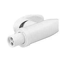 Змішувач для кухні Plamix Cezar-011-B Set White Refl.White з силіконовим виливом, з підведенням PM0718, Білий - мініатюра 6
